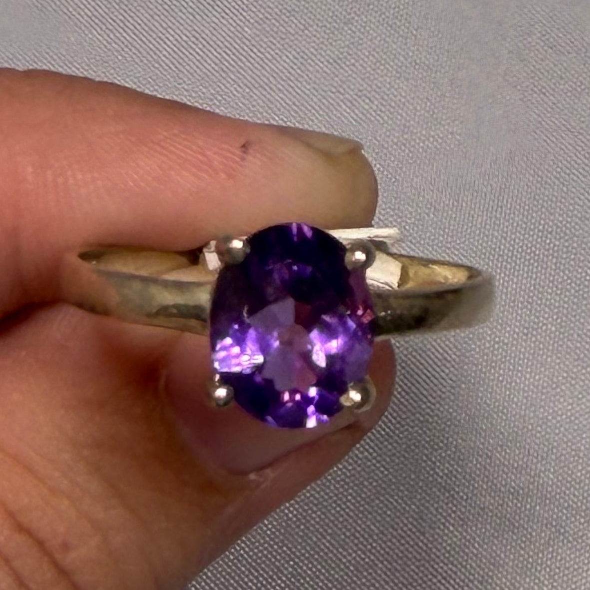 Amethyst Faceted Ring Size 12 (02.6050)