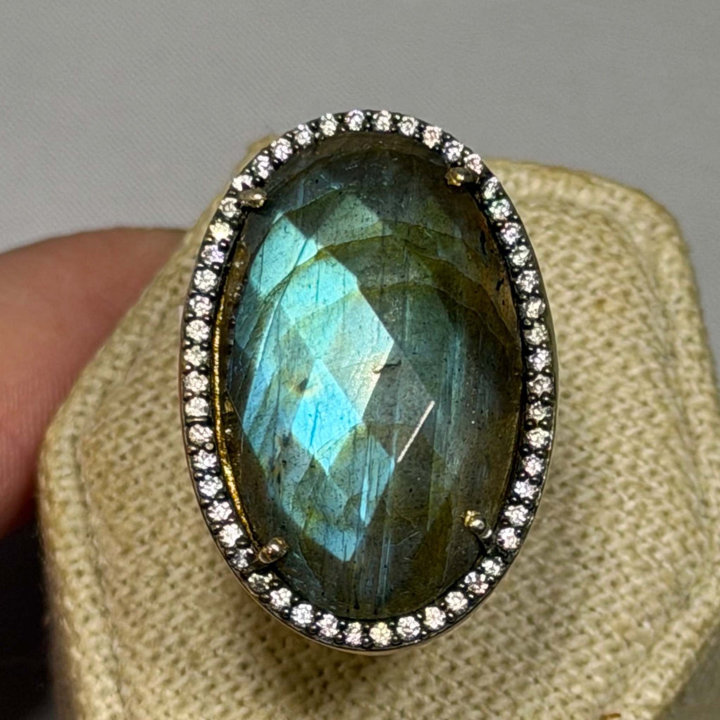 Labradorite Ring Size 6.5 “Facets”