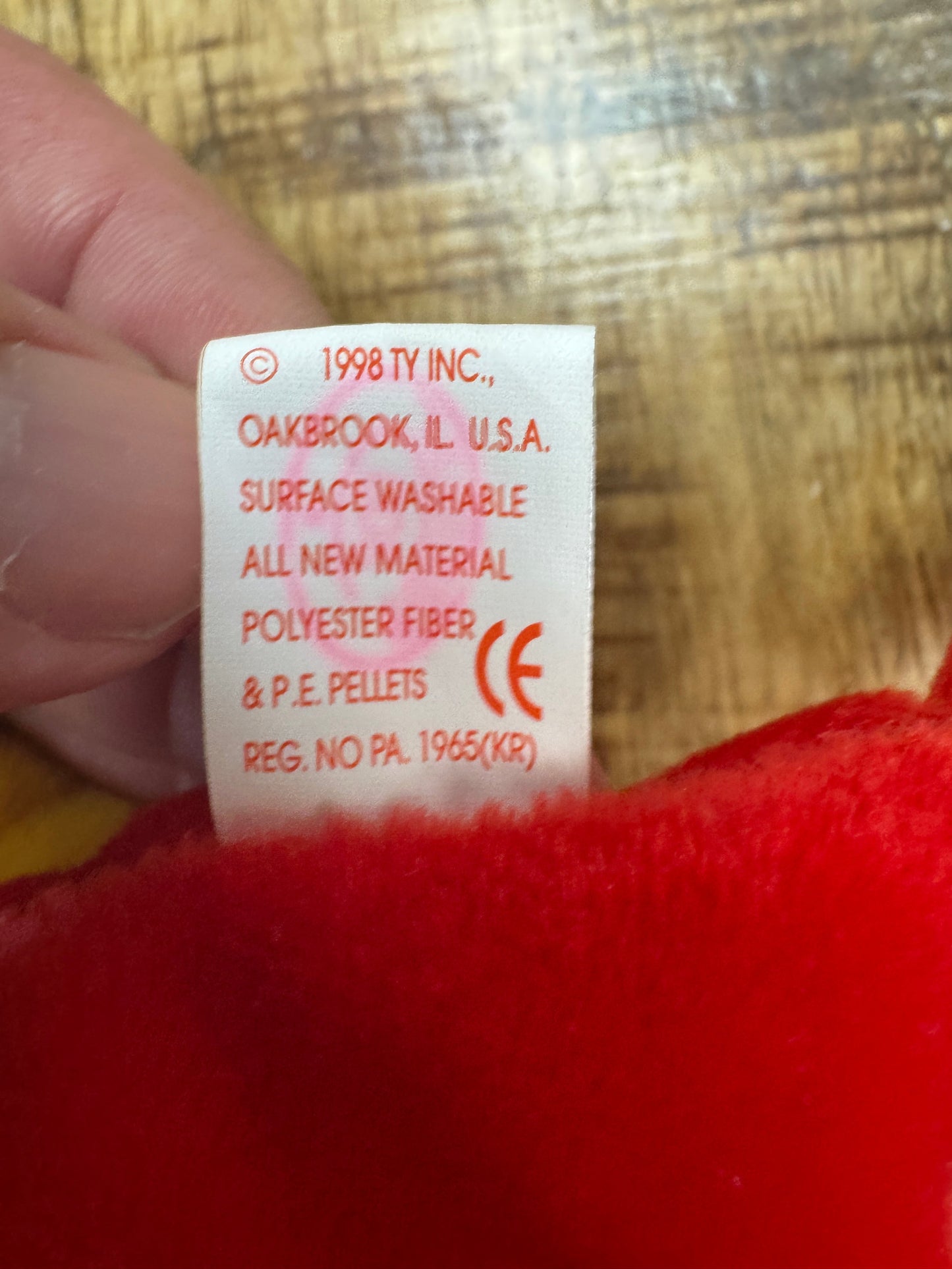 TY Beanie Baby Jabber the Parrot Bird Retired Rare Date Errors Mint 1997 w/Case