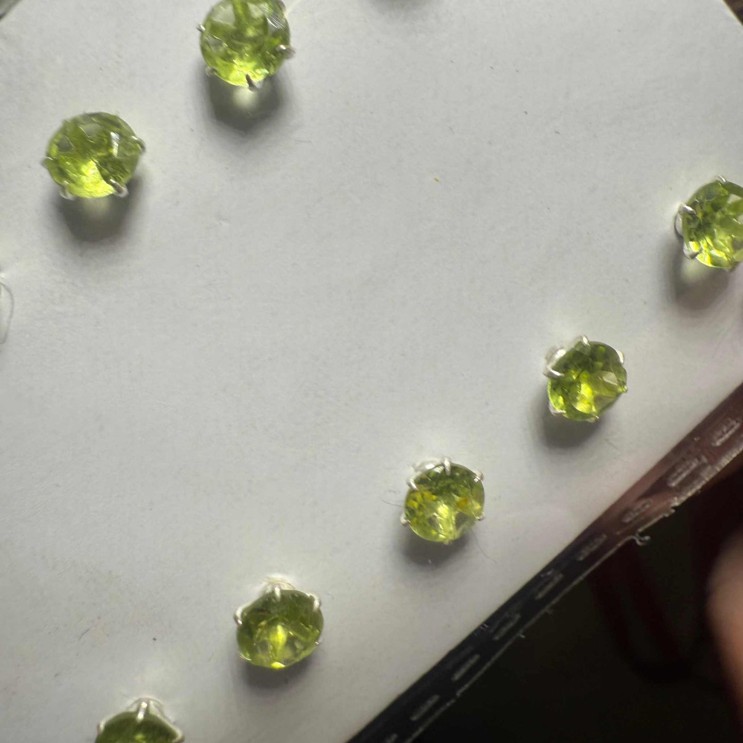 Peridot Oval Post Earrings – Sterling Silver