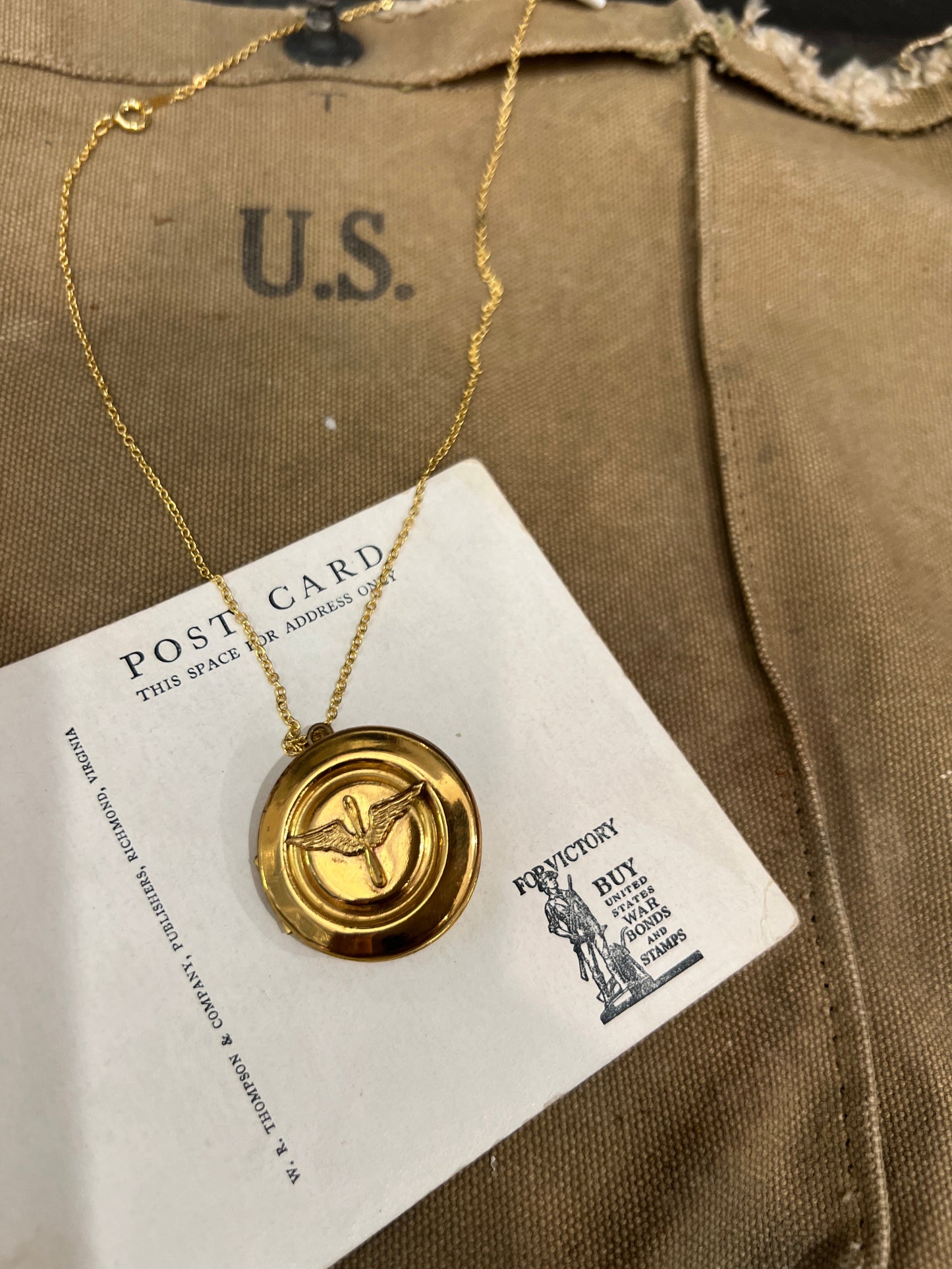 Jewelry | WW2 AAC Army Air Corps Sweetheart Road Locket Necklace