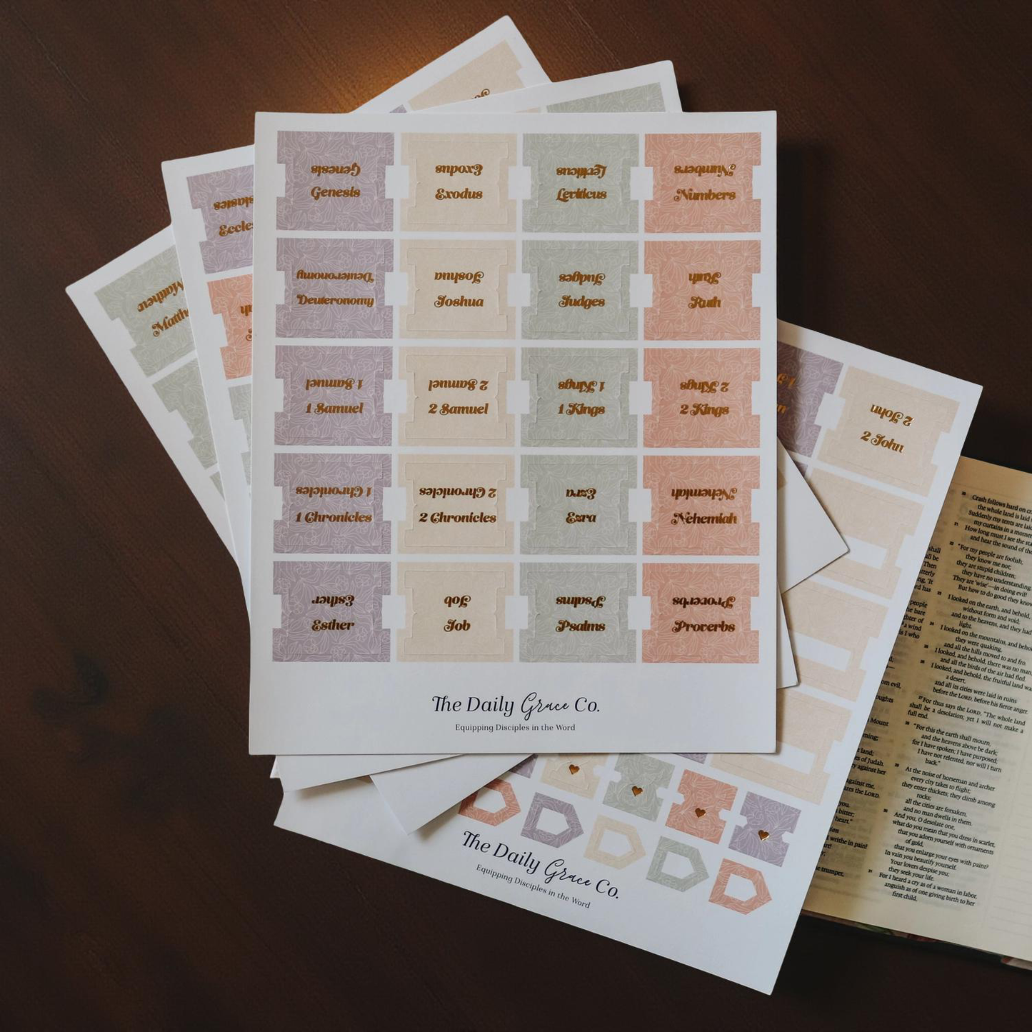 Pastel Floral Bible Tabs