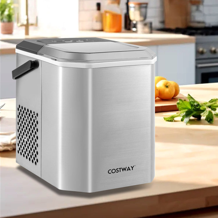 Ice Maker Countertop with Self-Cleaning for Home Kitchen Office Party