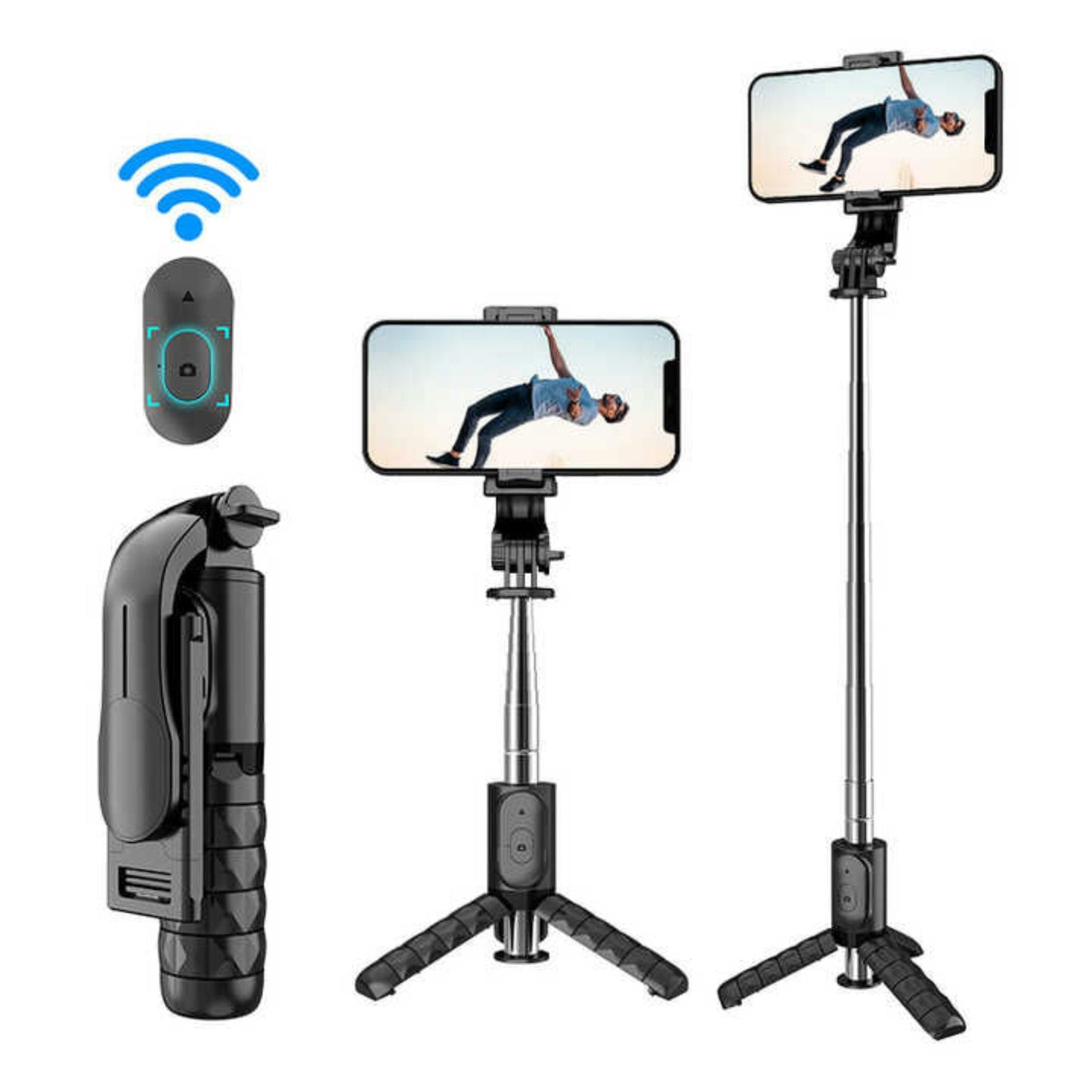 Bluetooth Selfie Stick Tripod – Wireless Handheld Stand with LED Light & Remote