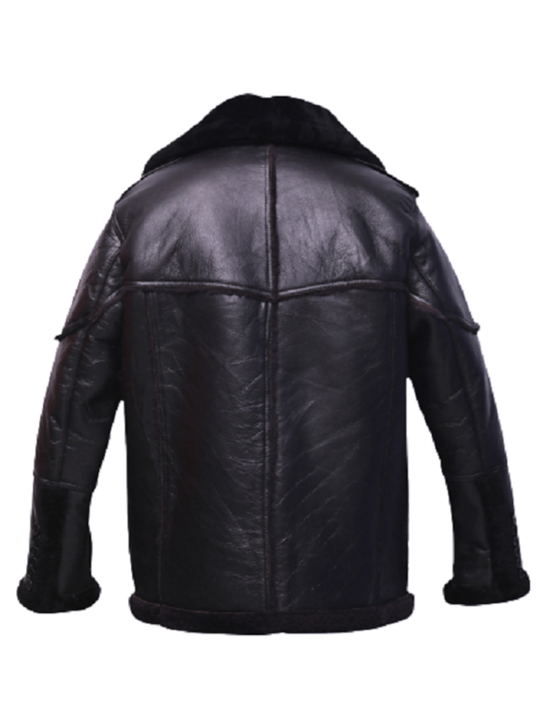 Men’s Pure Black Sheepskin Leather Jacket
