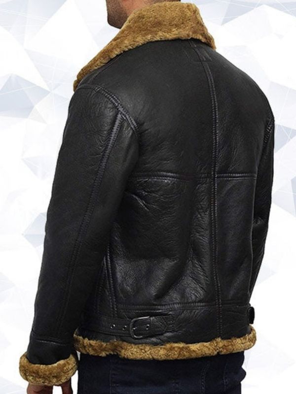 Men’s Aviator B3 World War II Real Shearling Sheepskin Flying Jacket