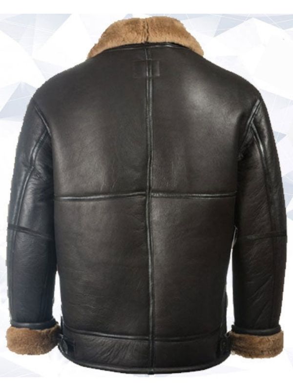 Men’s Black Aviator Shearling Jacket