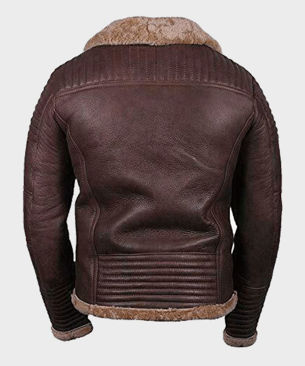 Men’s Sheepskin Shearling Brown Jacket