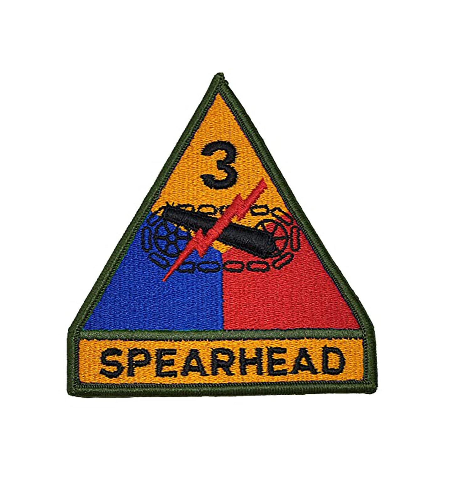 U.S. Army 3rd Armor "Spearhead" SEW ON AGSU Color Patch (each)