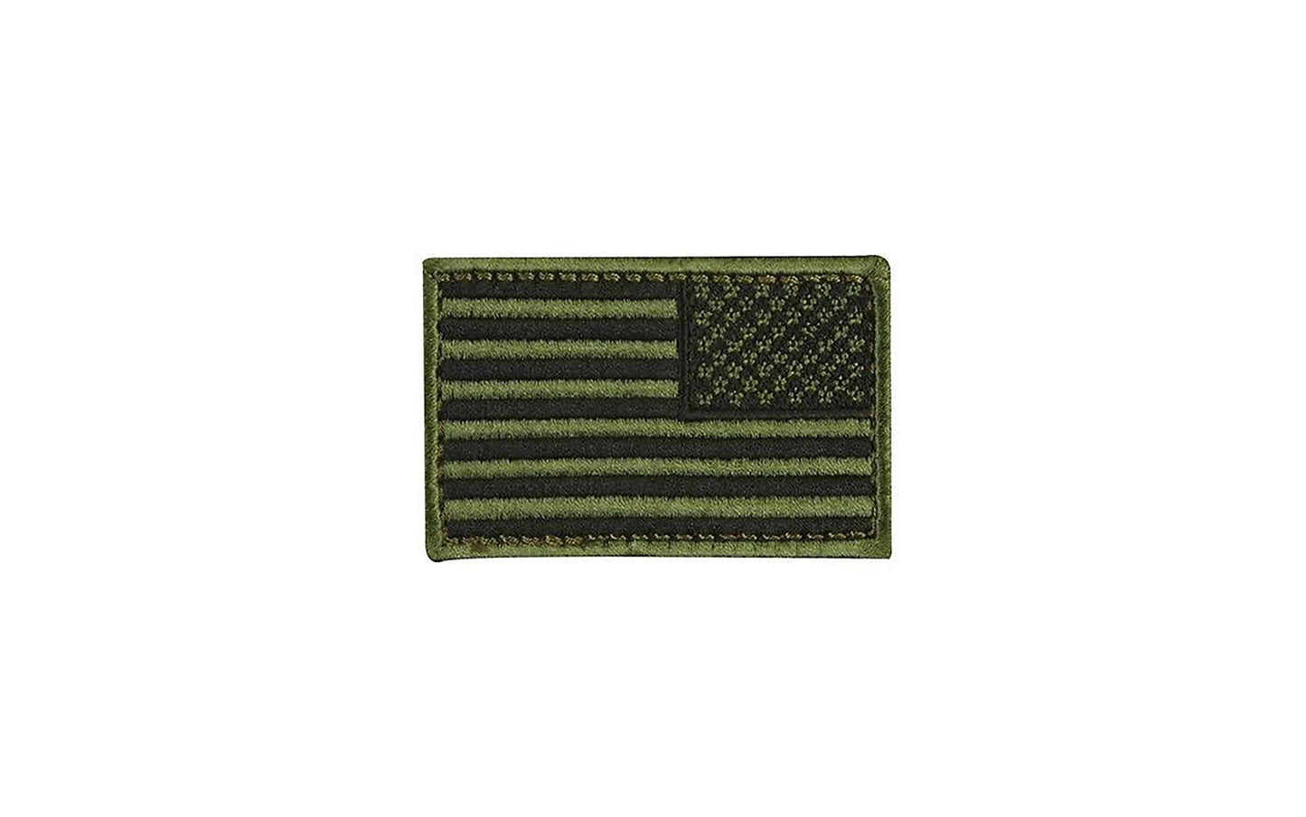 Reverse Olive Drab U.S. Flag With Hook Fastener