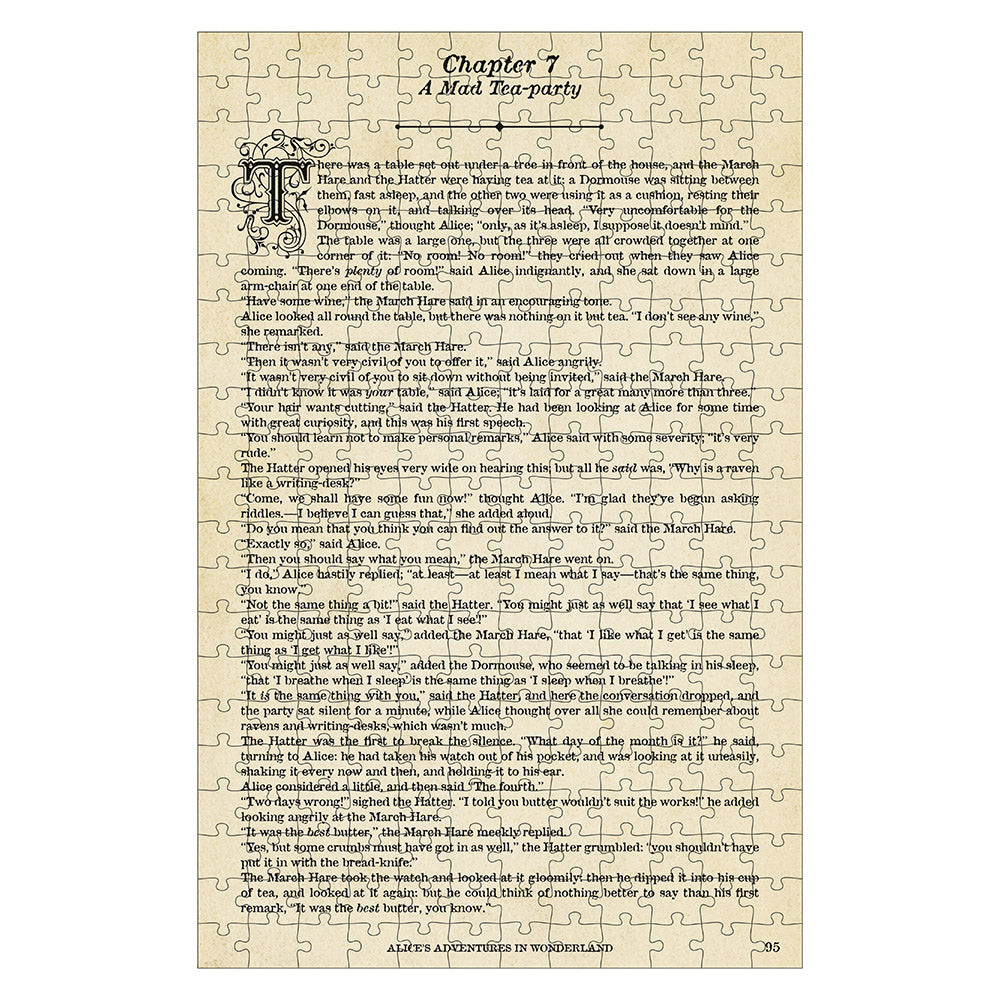 Double-Sided Puzzle: Alice in Wonderland
