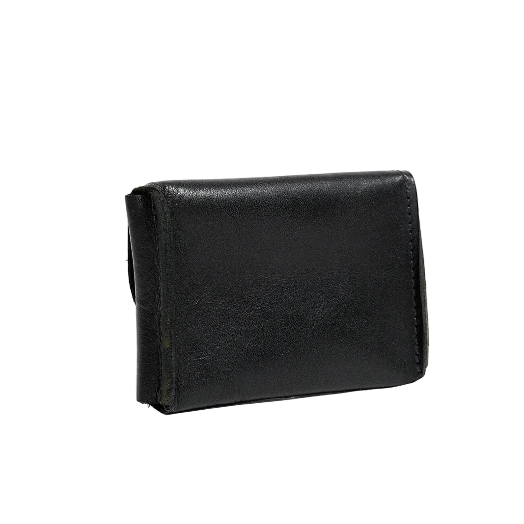 Ida Mini | Signature Black Leather Card Holder Wallet