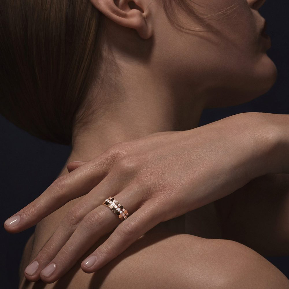 RG109RG-110RG-111RG B.Tiff Rose Gold Pavé Mon Rêve Eternity Ring Set