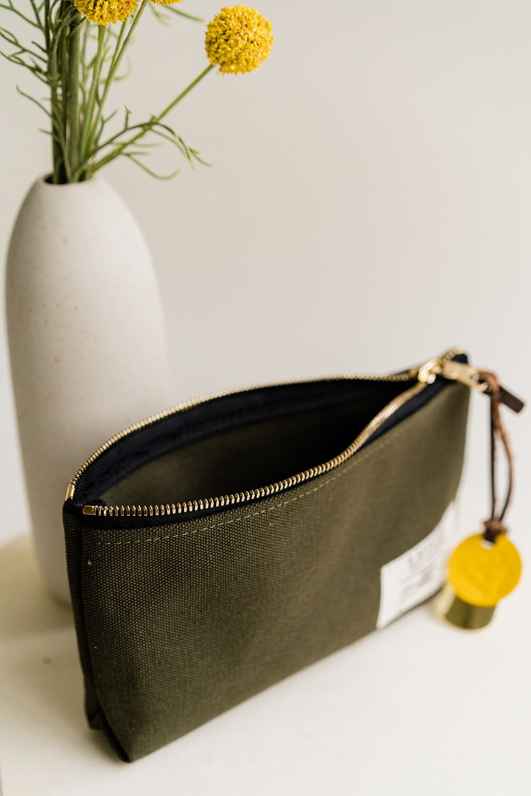 Lucy | Signature Fatigue Canvas Zipper Pouch