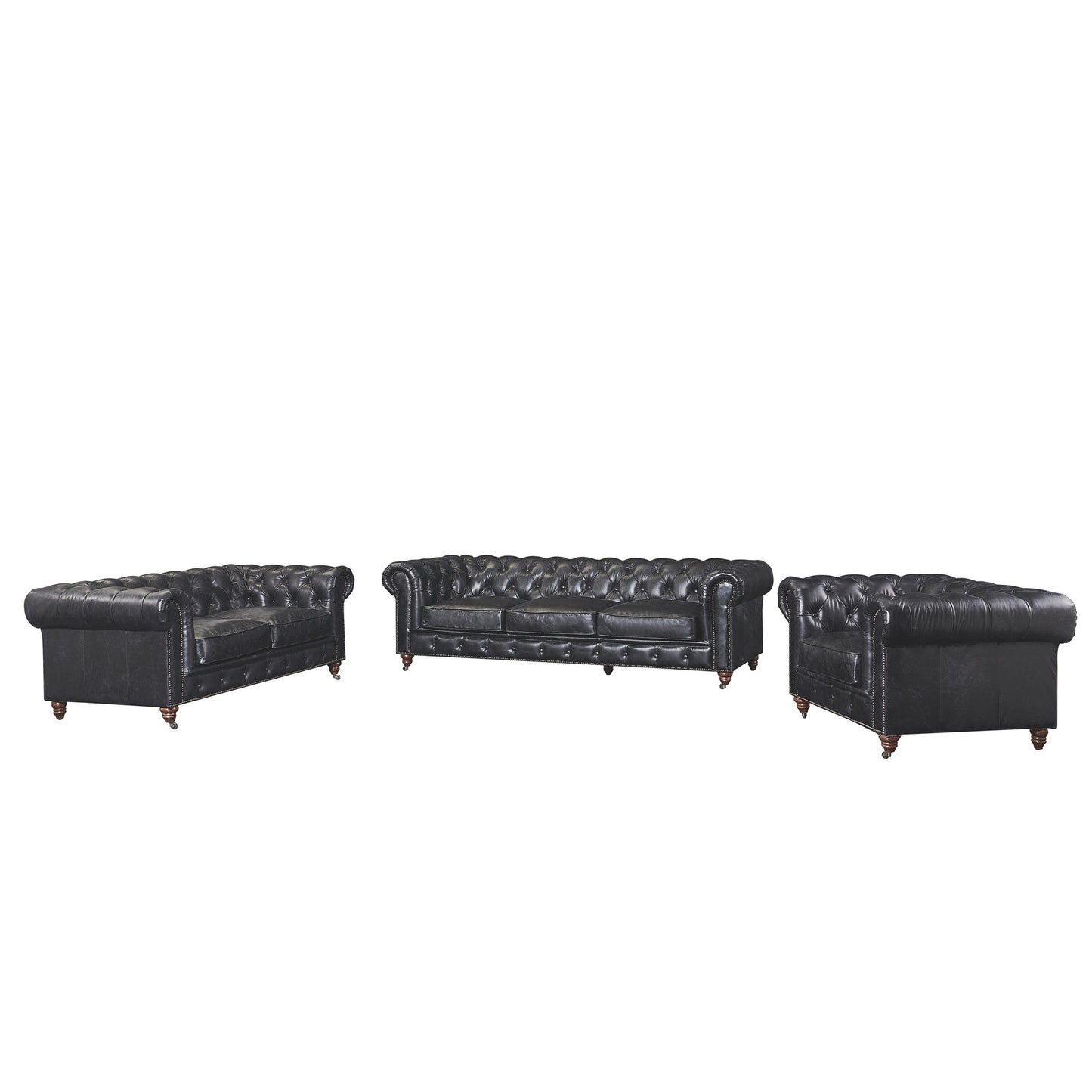 Century Chesterfield Sofa - Slate Leather