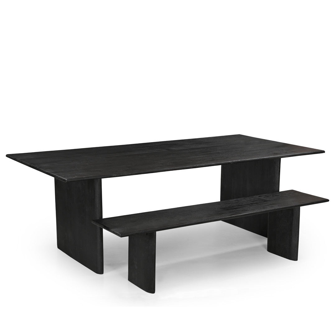 Grackle Solid Wood Dining Table - Black