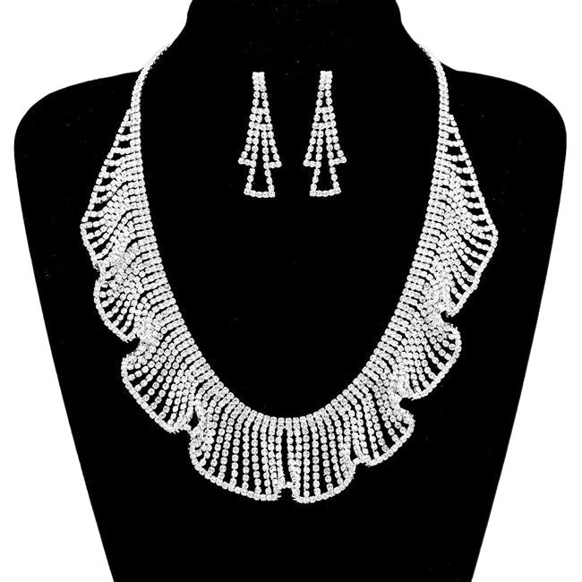 Rhinestone Crystal Bib Necklace