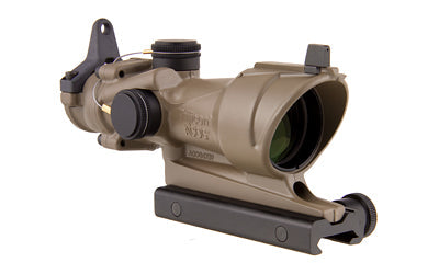 Trijicon ACOG Rifle Scope - 4X 32 - Amber Crosshair .223 Reticle - Center Illuminated - w/BUIS & TA51 Mount-CK-FDE - Dark Earth