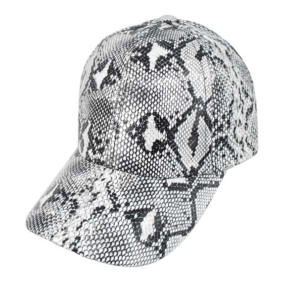 Snake Skin Patterned Baseball Cap