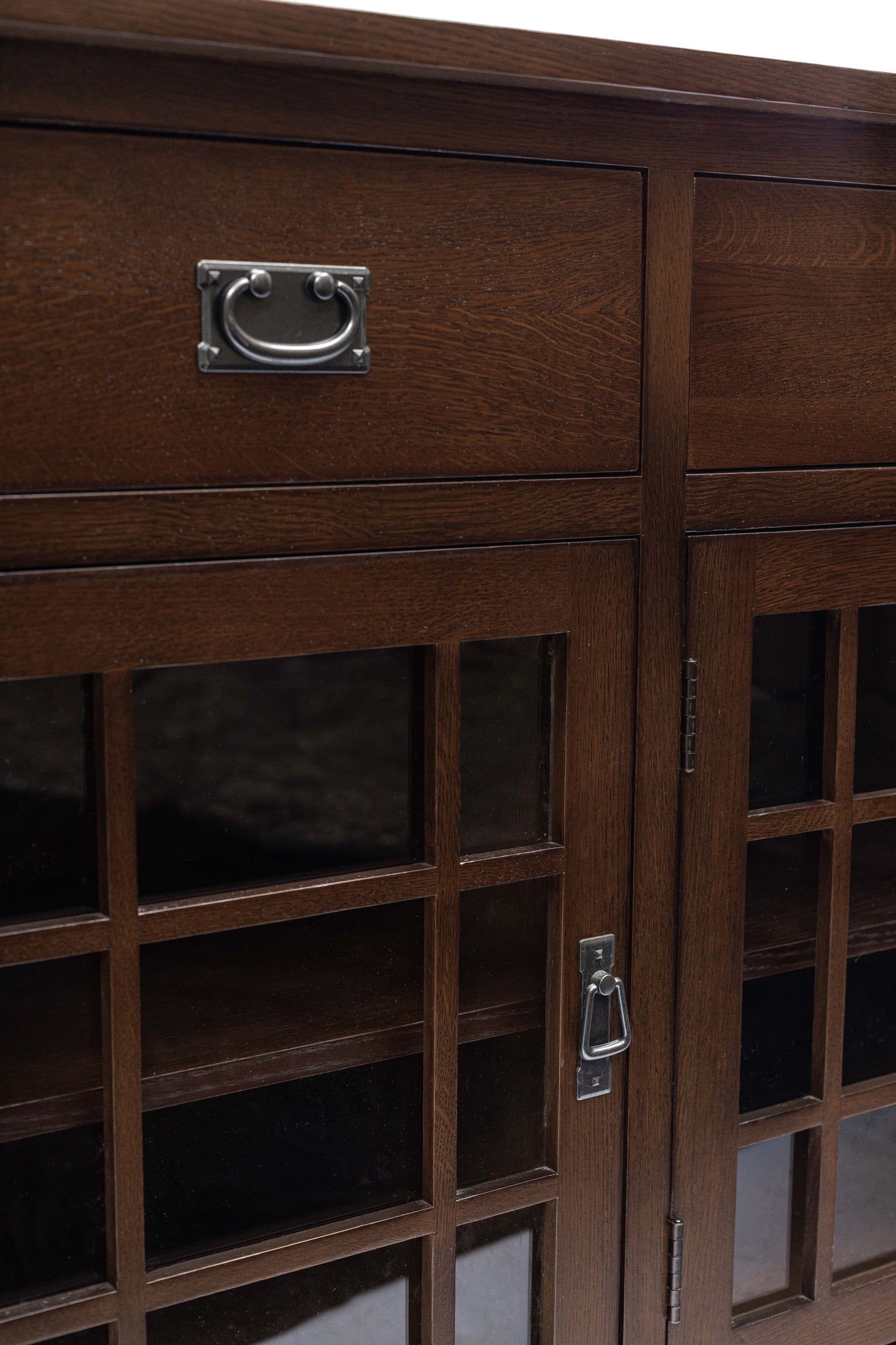 (Micheal's Cherry) Craftsman Mission Solid Oak Sideboard - 65"