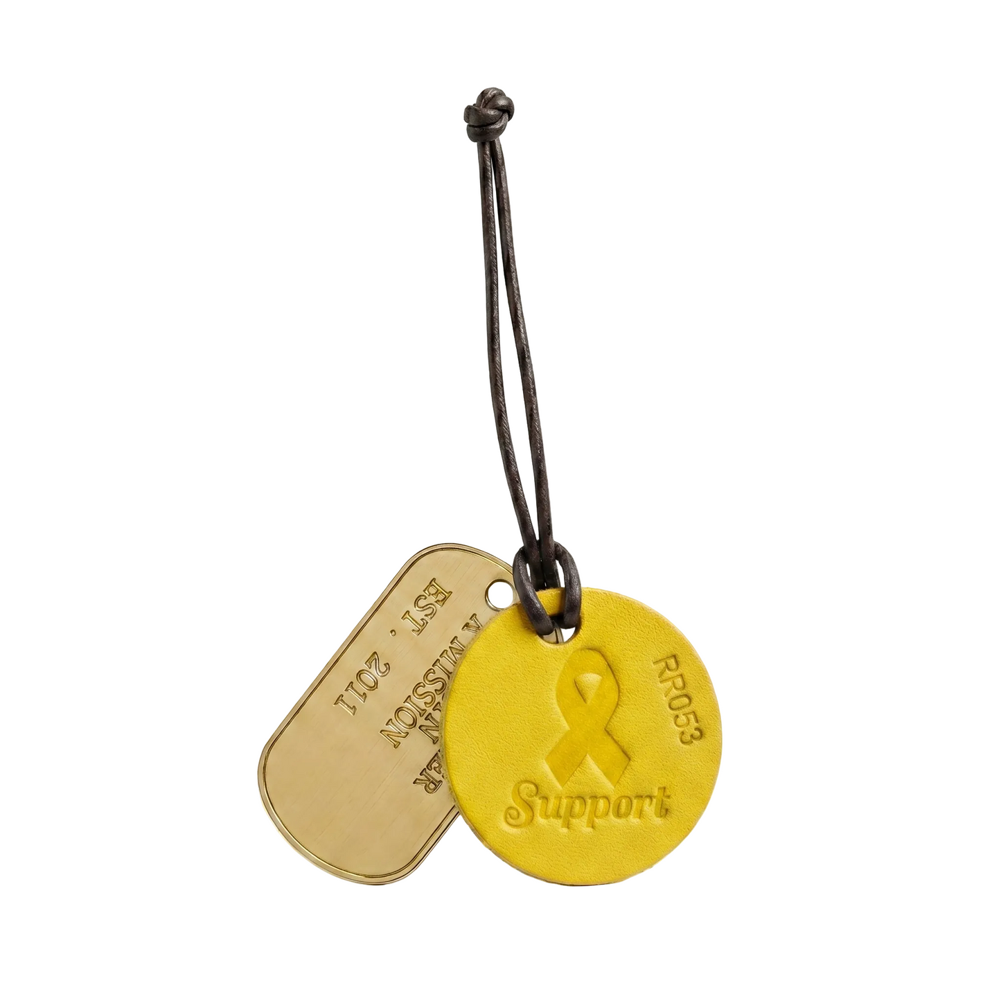 Support Tag Bag Charm | 'Support the Troops' Yellow