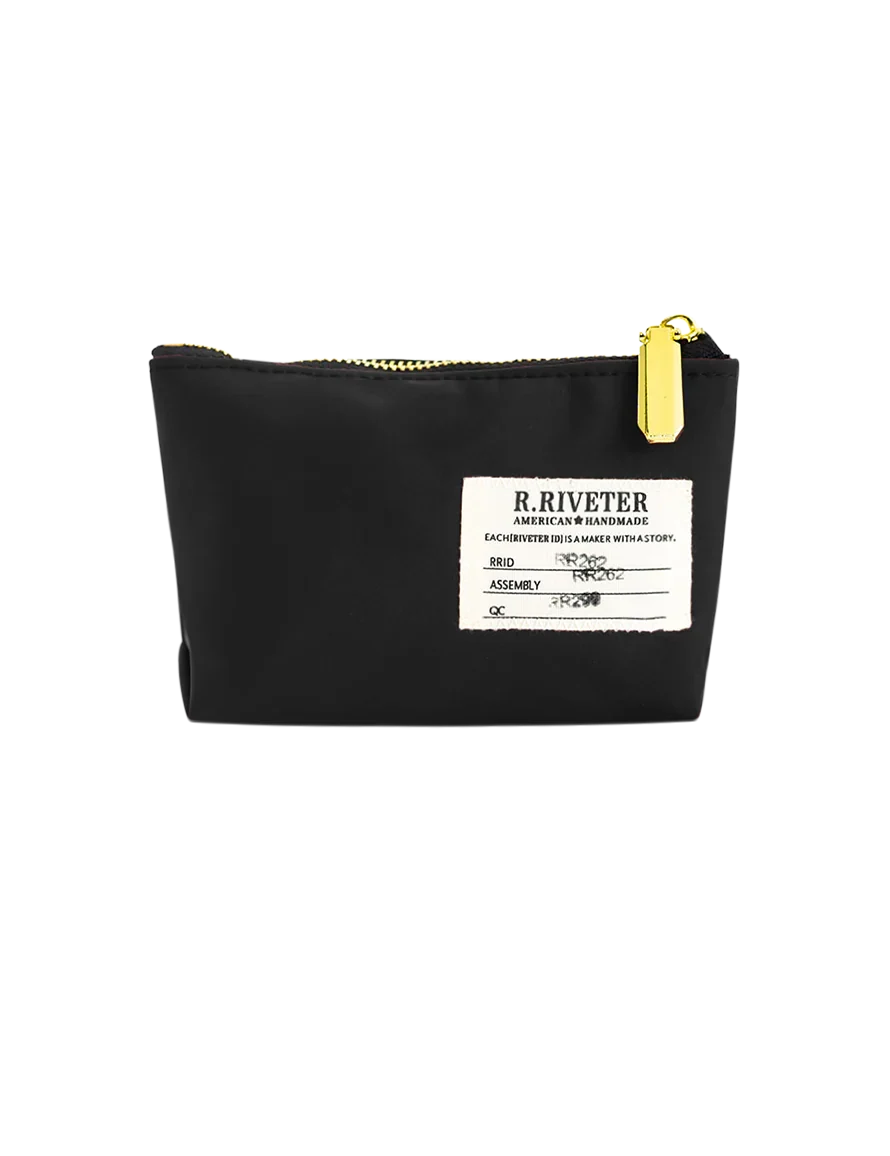 Lucy Mini Zipper Pouch | Black Nylon