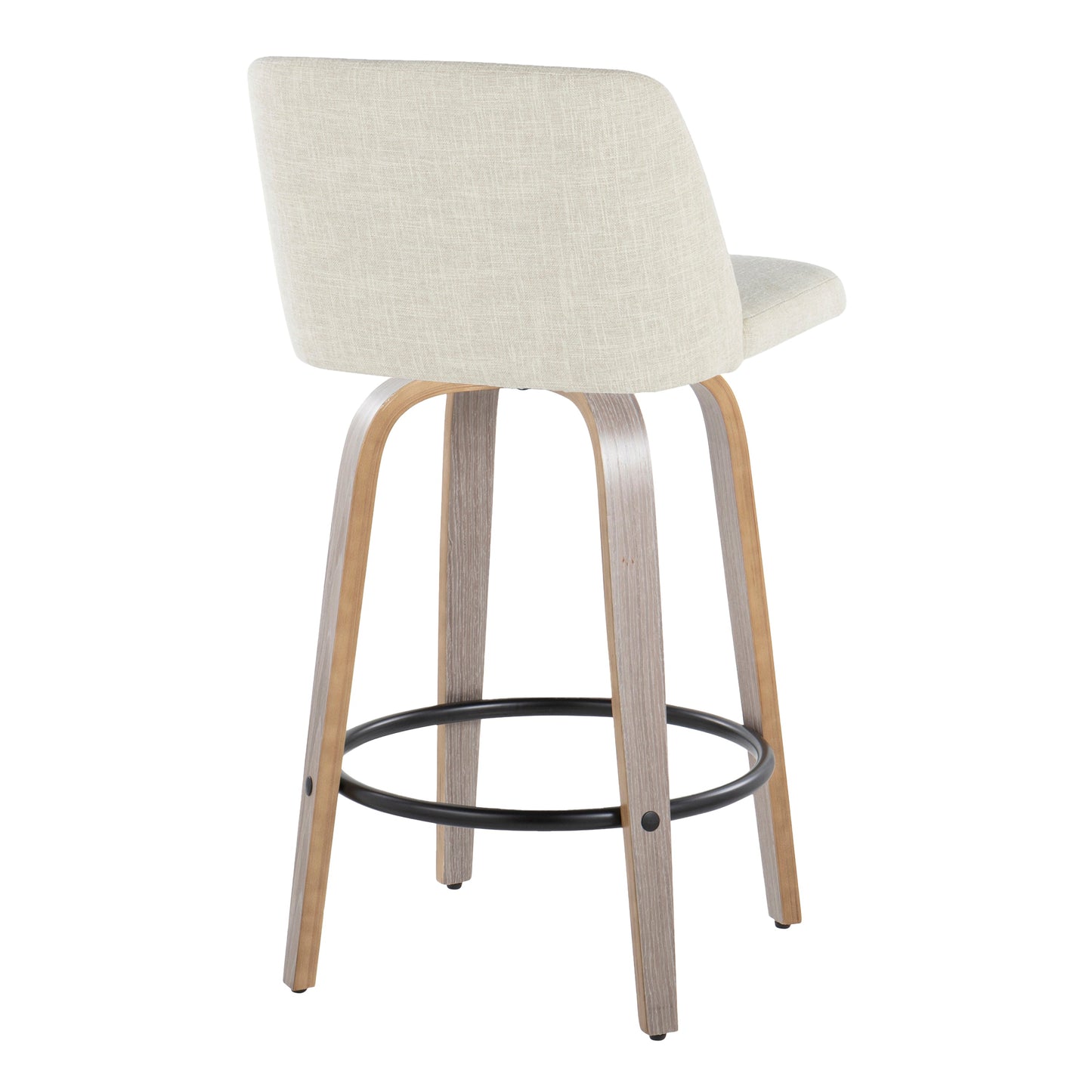 26" Contemporary Fixed-Height Counter Stool with Swivel