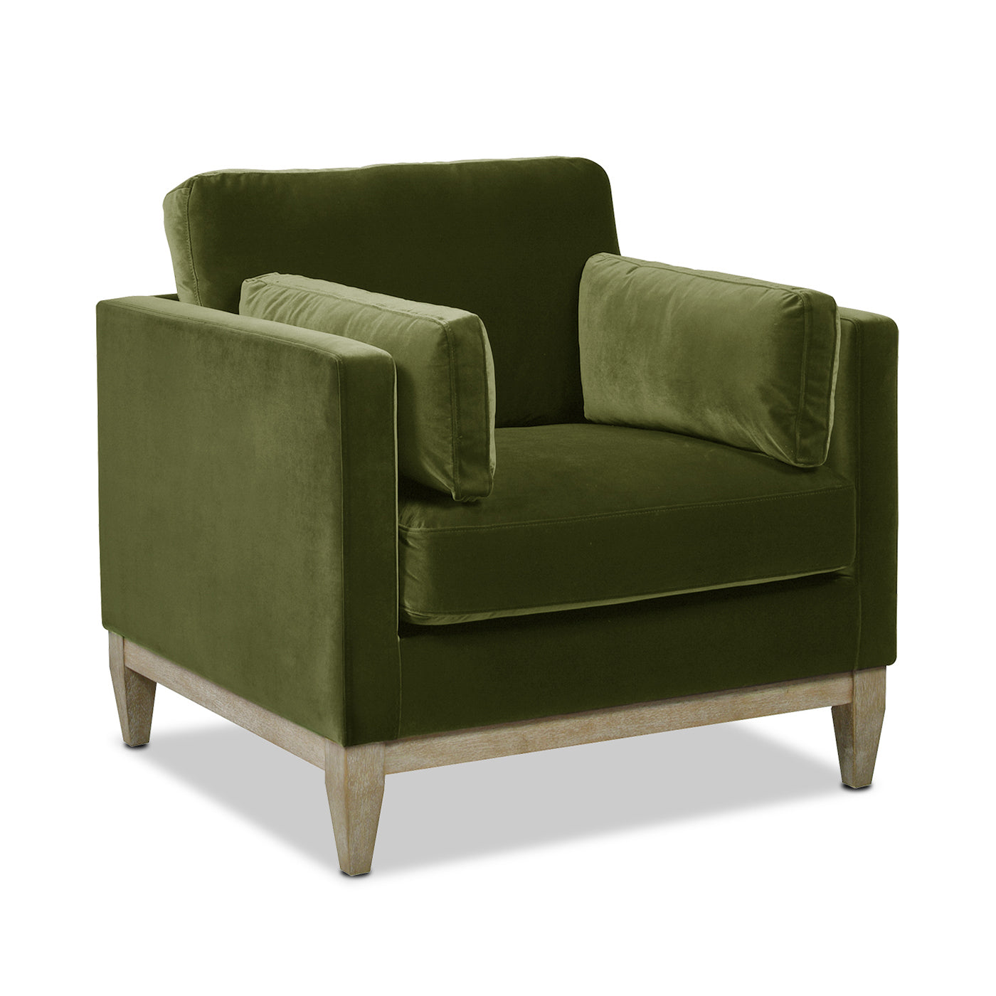 Knox 36" Modern Farmhouse Arm Chair, Olive