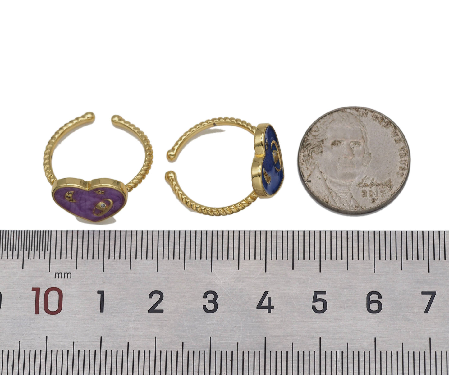 Star Moon Planet Heart Ring, JD21