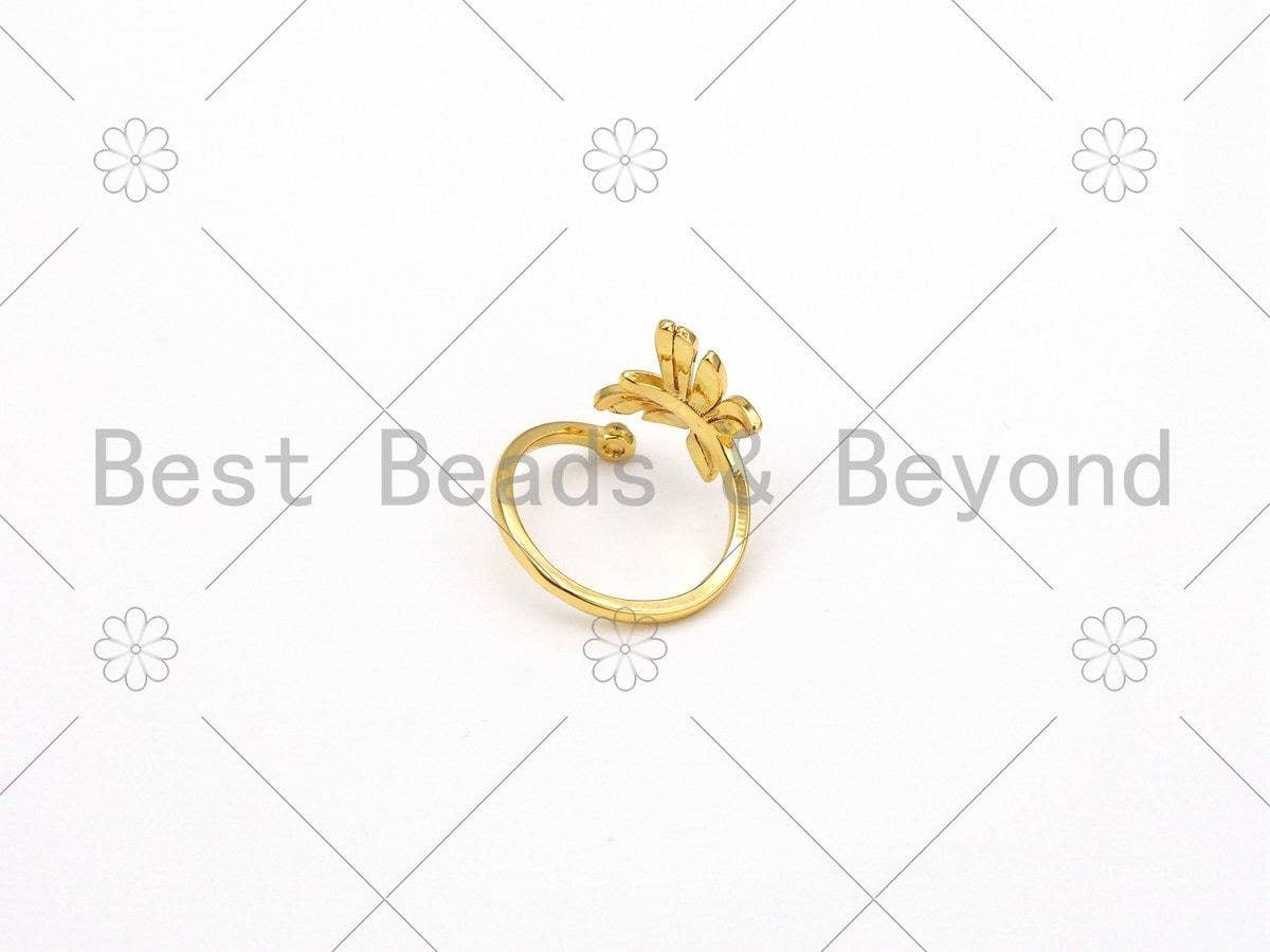 Butterfly Shape Adjustable Ring,Sku#X246