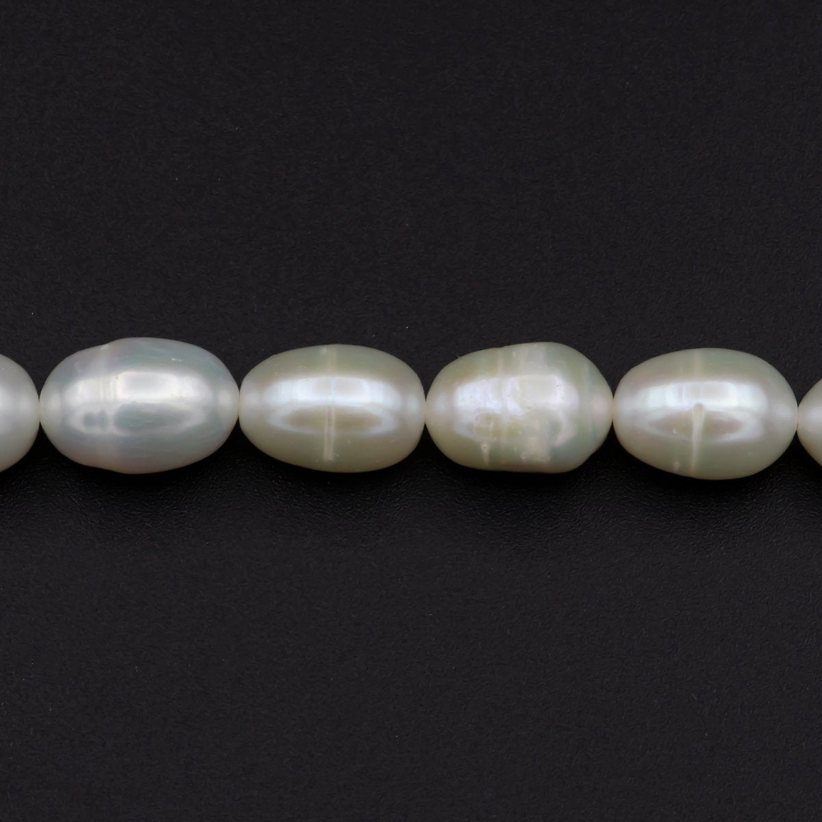 AAA 8.2-69.1mm white oval freshwater pearls, high quality, white rice pearl, Full Strand, Freshwater Pearl Rice Beads | WA-577 Clearance Pricing