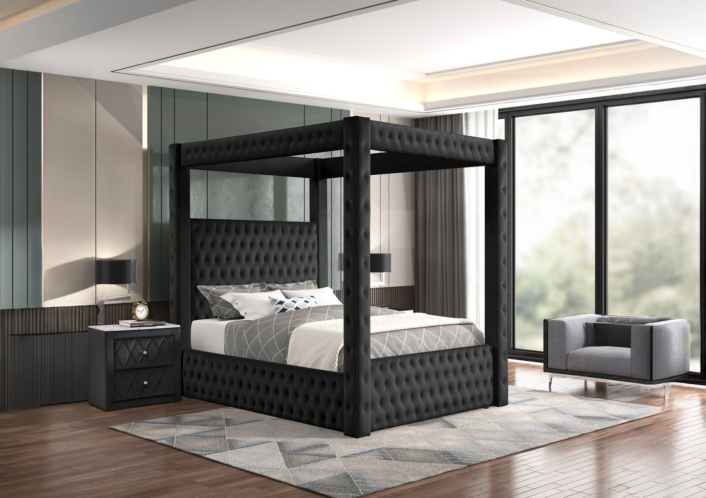 Majestic Canopy Four-poster King Bed