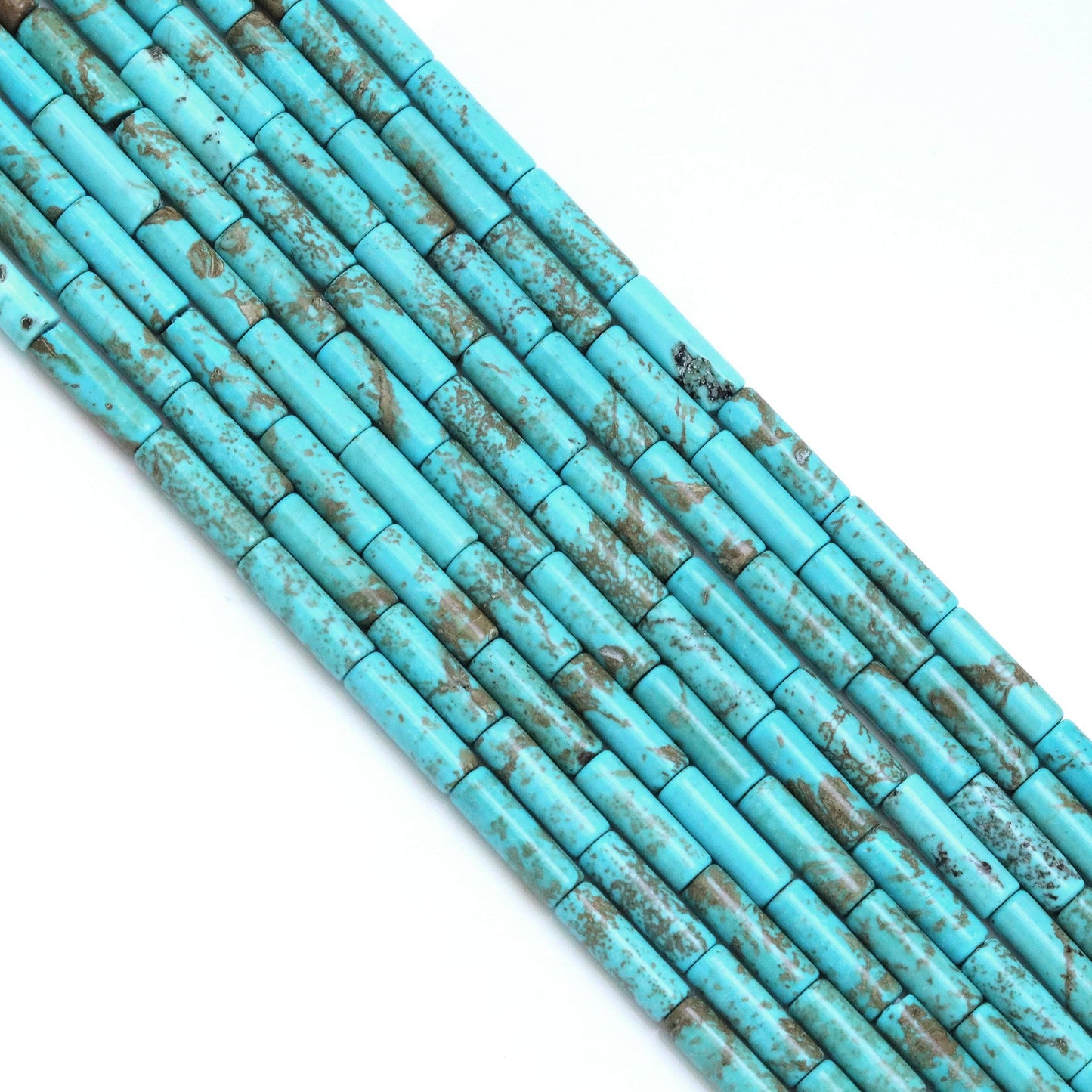 4x13mm Smooth Tube Turquoise Beads, Sku#U1829