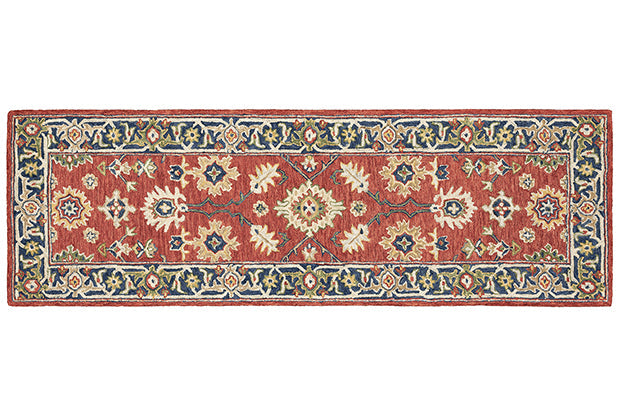 Medalia Area Rug - Wool, Red/Blue/Yellow
