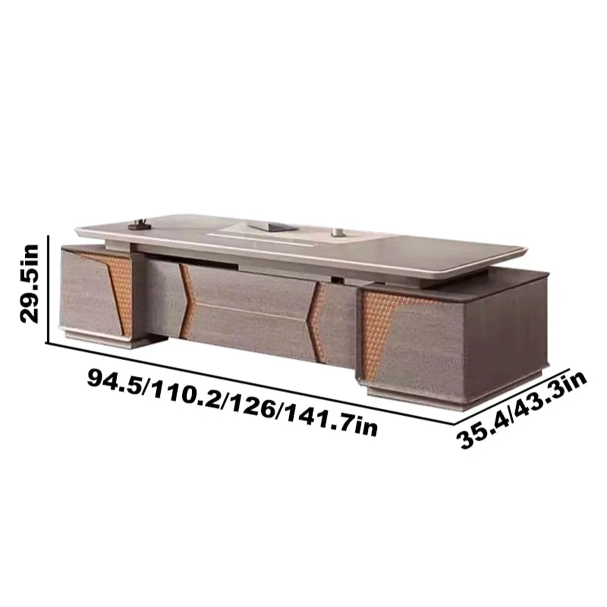 York · Grand Executive Desk w/ Mobile Storage