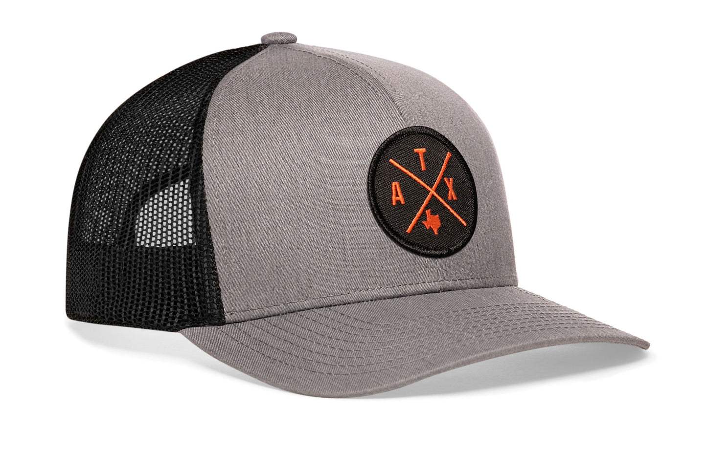 Austin Trucker Hat | Orange ATX X | Snapback