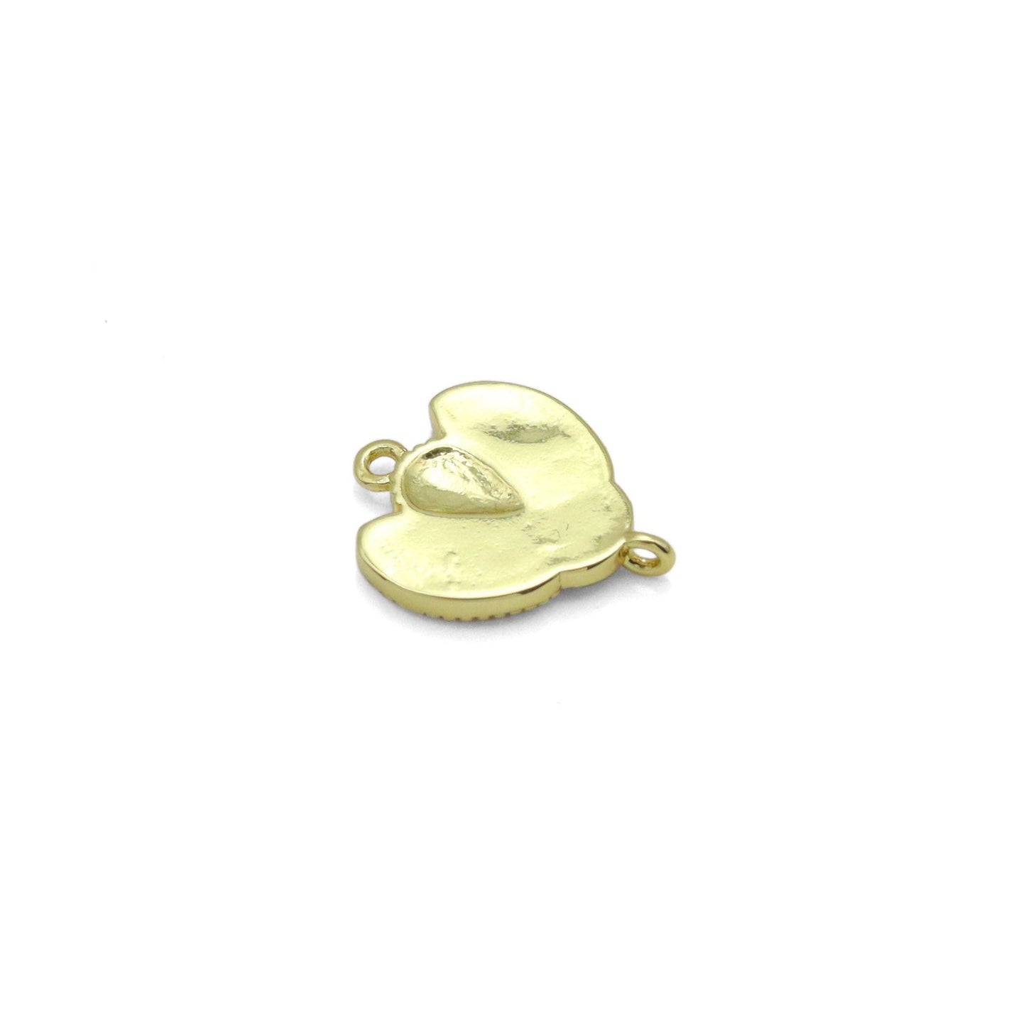 Gold Red Enamel Ladybug Coonector Charm Pendant, Sku#LK1024