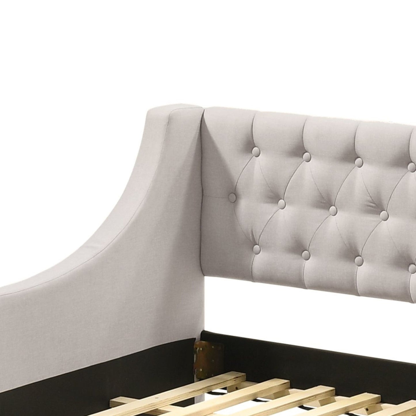 Lianna Fog Fabric Daybed With Trundle