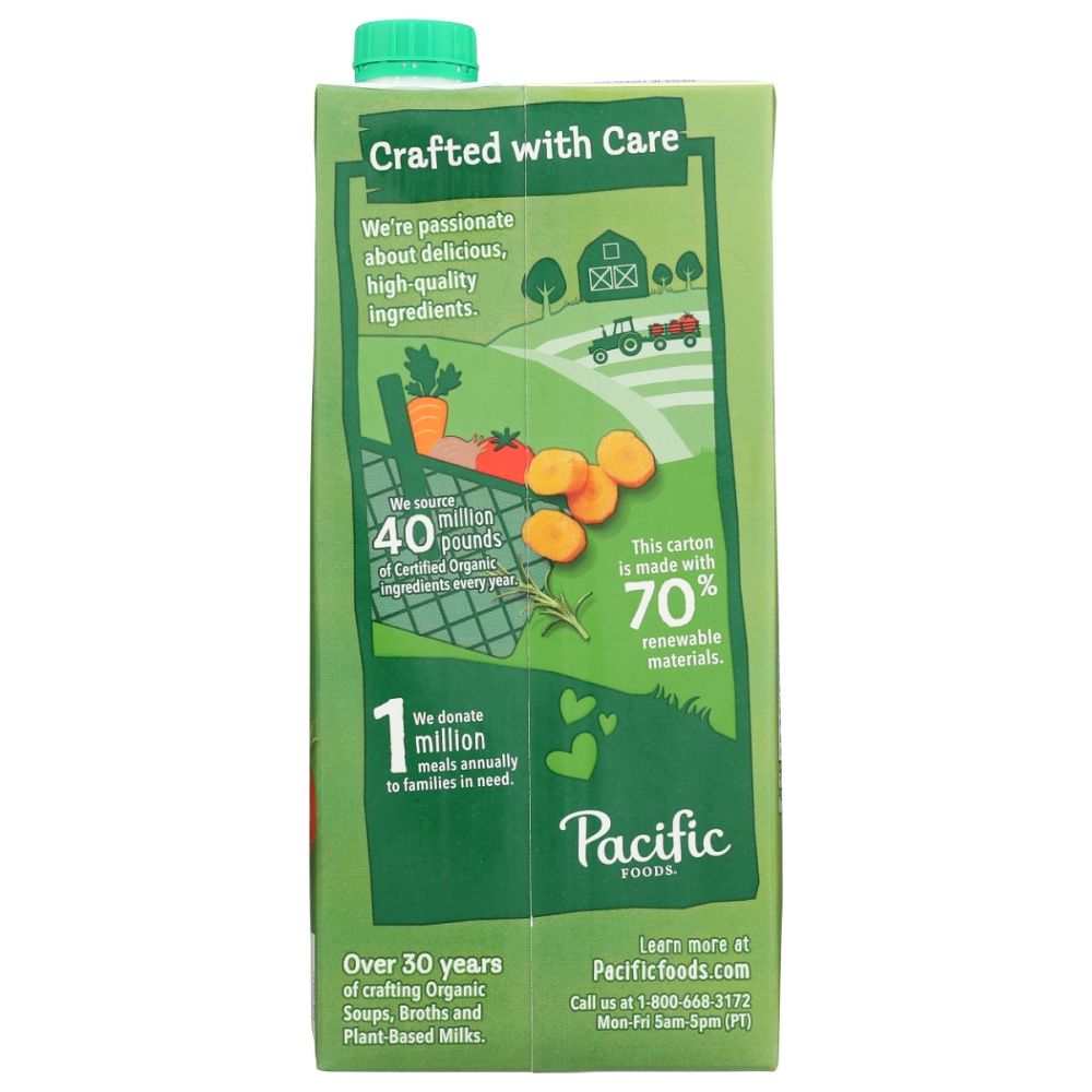 PACIFIC FOODS Organic Vegetable Broth - 32oz | USDA Certified, Non-GMO