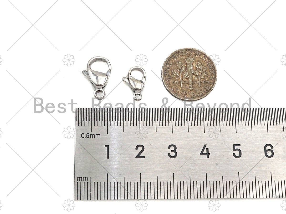High Quality Stainless Steel Lobster Claw Clasp, Simple Lobster claw clasp, Silver Lobster Claw, 12mm/15mm Wholesale Lobster Claw, sku#C116