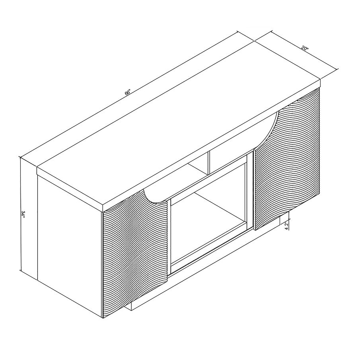 Alessia 66" Fireplace