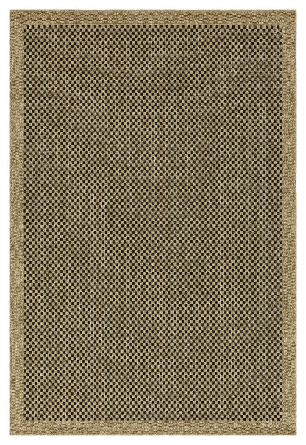 Earth GC_NTL1003 Jute/Black Indoor/Outdoor Area Rug