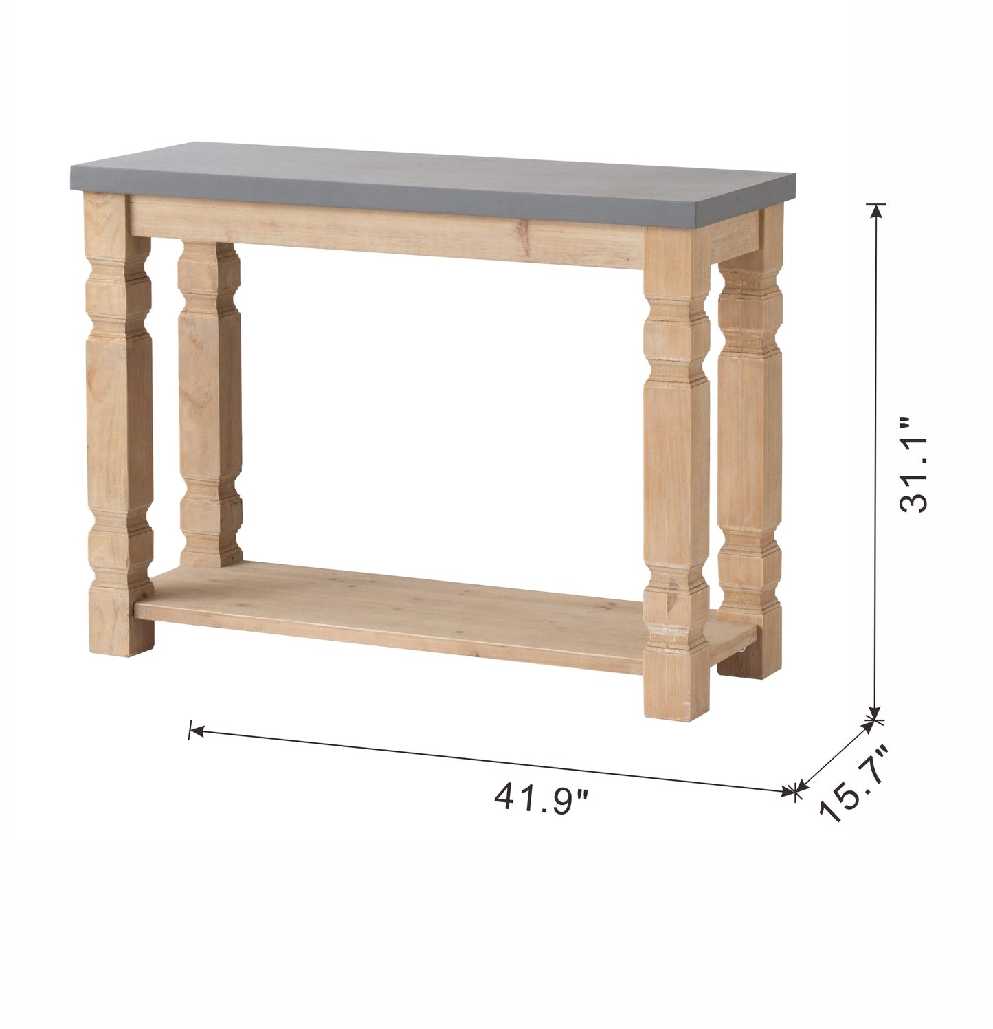 42x15.7x31" Console Table