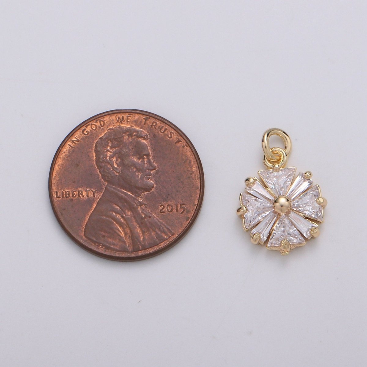 Baguette Star Charms, Cubic Zirconia Charms, Gold Etoile Charm, Vane Necklace Pendant Bracelet Charms Star Celestial Jewelry E-562