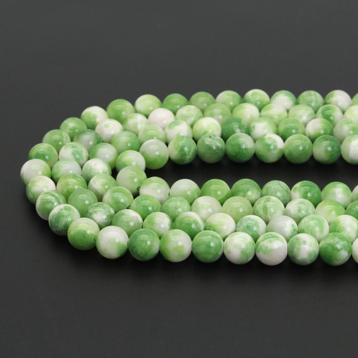 Colorful Jade Round Smooth Beads, Sku#U1900