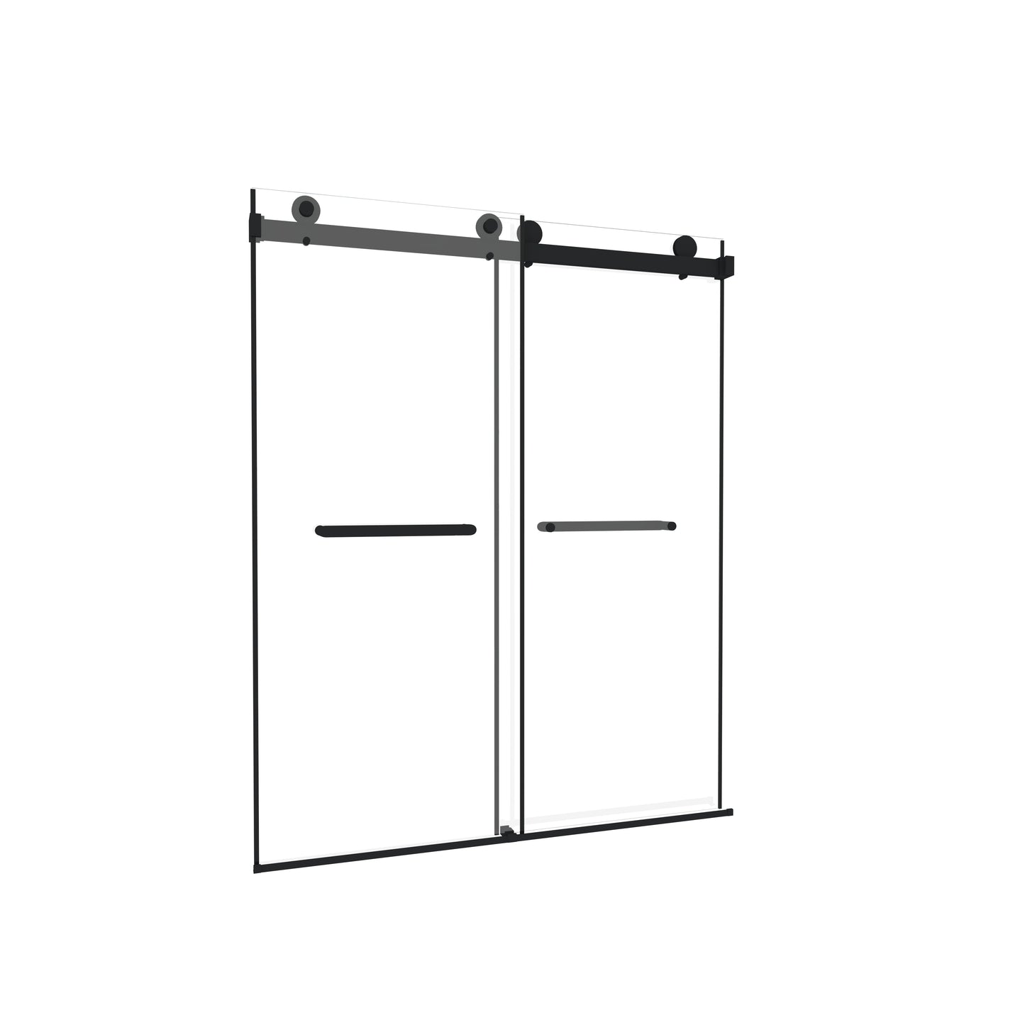 Frameless Double Sliding Shower Door 56-60" W x 74" H