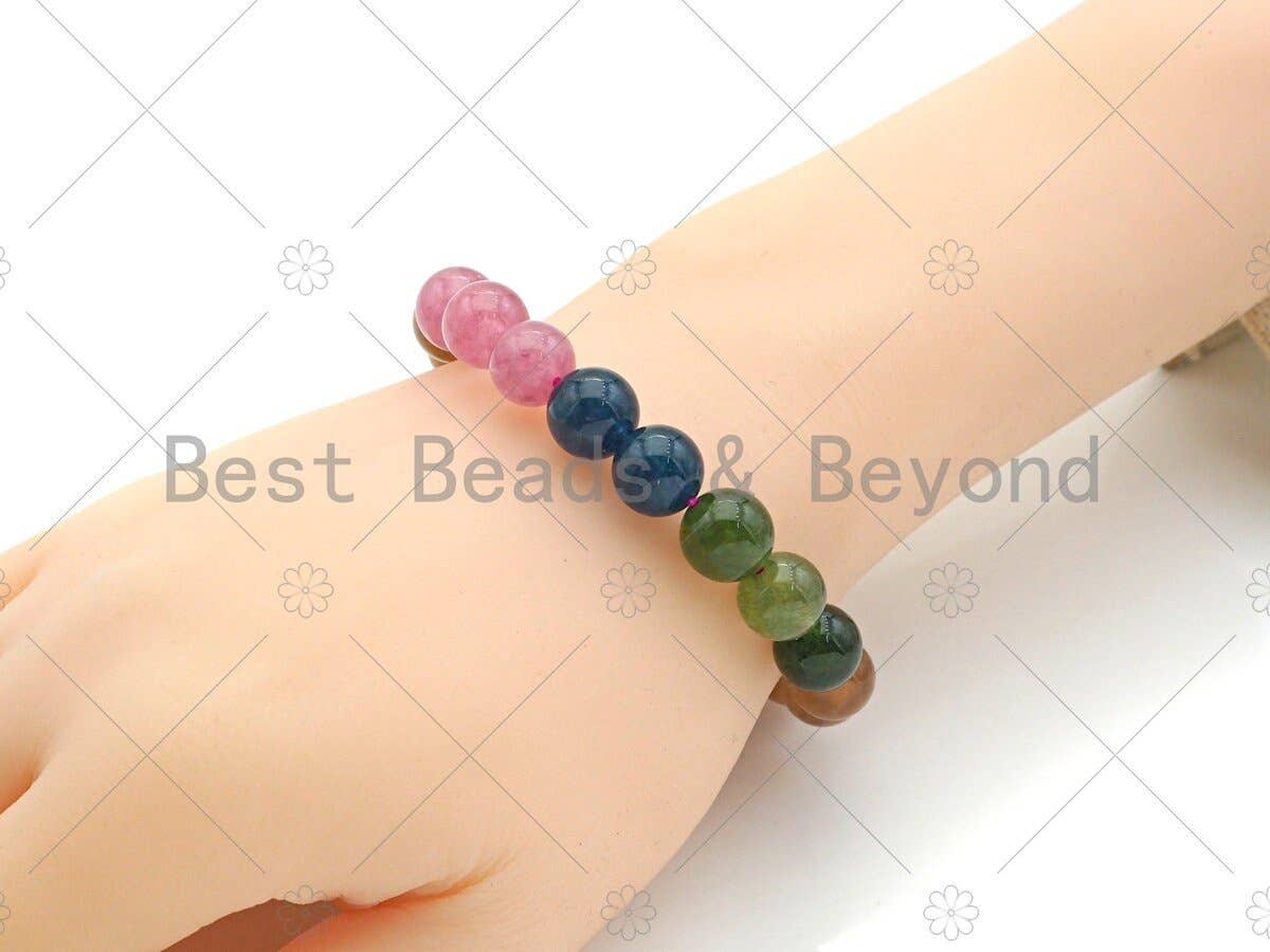 Natural Watermelon Quartz Stretchy Bracelet