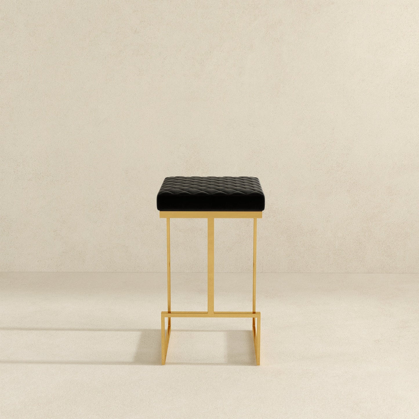 Joel Mid Century Modern Luxury Upholstered Stool