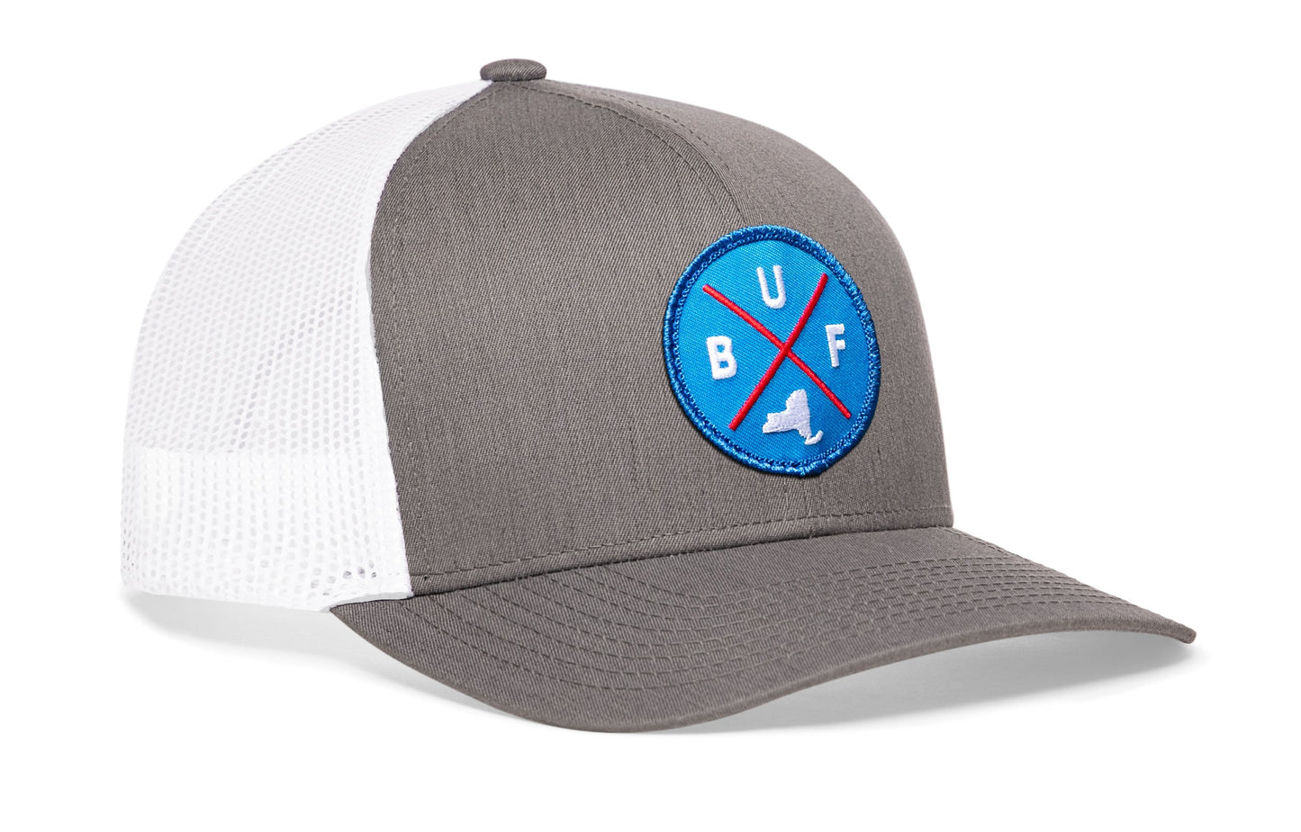 Buffalo Trucker Hat | Blue Red BUF X | Snapback