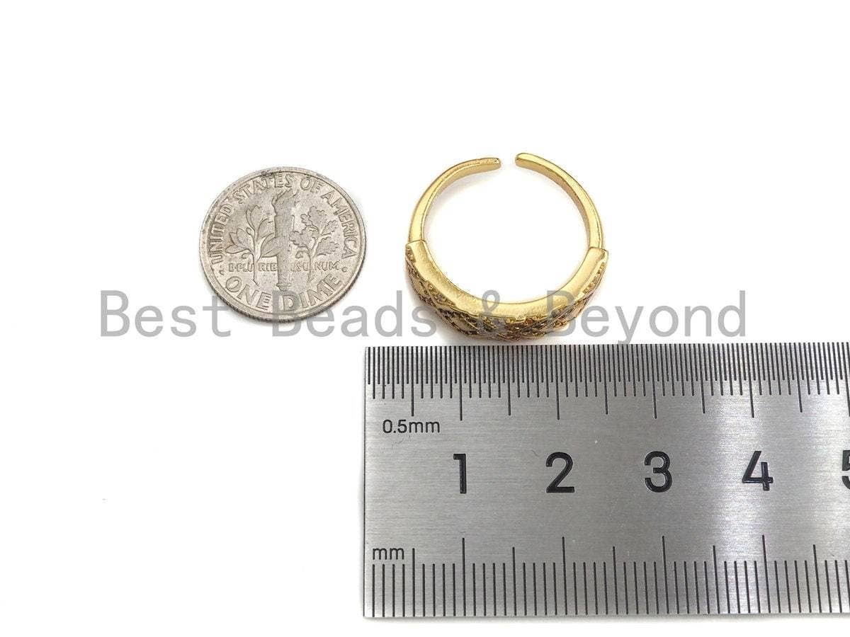 CZ Pavé Band Open Ring, Sku#X163